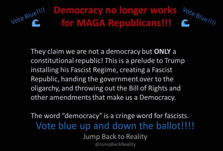 Democracy no longer works for MAGA Republicans